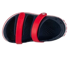 Vaikiškos basutės su dirželiu Crocs Crocband Cruiser, tamsiai mėlynos