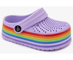 Vaikiškos putplasčio klumpės su spalvotu padu, violetinės