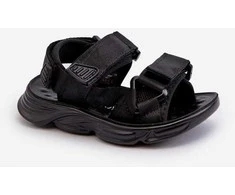 Vaikiškos šlepetės su Velcro užsegimu, Orretta, juodos