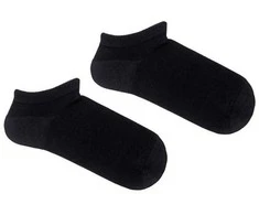 Vaikiškos žemos kulkšnies kojinės iš medvilnės juodos