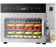 Vaisių ir maisto džiovyklė 400 W, 6 padėklų, nerūdijančio plieno