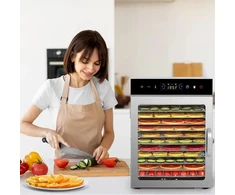 Vaisių ir maisto džiovyklė 800 W, 12 padėklų, nerūdijančio plieno korpusas