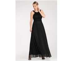 Vakarinė suknelė juoda ilga su tiuliu Figl