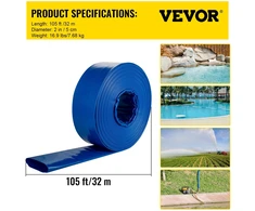 VEVOR PVC išleidimo žarna, 2 cm x 32 m, mėlyna