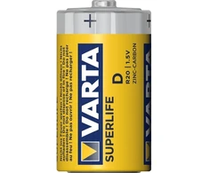 Ausinės VARTA Superlife R20 D cinko-anglies baterijų pakuotė (Zn-C; x 2)