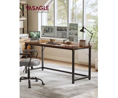 VASAGLE biuro stalas, 160x60 cm, metalinis rėmas, reguliuojamos kojelės, LWD121K01
