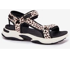 Velcro sandalai moterims juodos ir smėlio spalvos vasarai