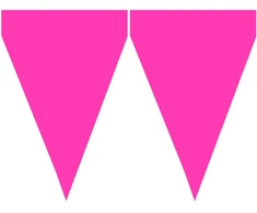 Vėliavėlių girlianda su fuksijos spalvos vėliavėlėmis – Šventinė dekoracija