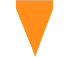 Vėliavėlių girlianda su oranžinėmis vėliavėlėmis – Šventės dekoracija