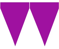 Vėliavėlių girlianda su violetinėmis vėliavėlėmis – Šventinė dekoracija