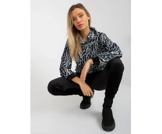 Veliūrinis laisvalaikio kostiumėlis moterims WN-KMPL-2410-1.17-baltai-juodas