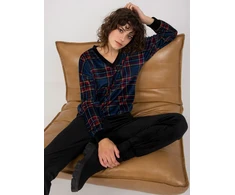 Veliūrinis treningas moterims RP-KMPL-8190-6.23X-juoda-mėlyna
