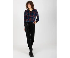 Veliūrinis treningas moterims RP-KMPL-8190-6.23X-juoda-mėlyna