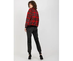 Veliūrinis treningas moterims RP-KMPL-8190-6.26X-juodai-raudonas