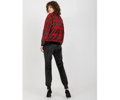 Veliūrinis treningas moterims RP-KMPL-8190-6.26X-juodai-raudonas