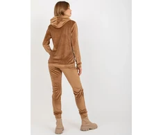 Veliūrinis treningas moterims RV-KMPL-6087-2.14-camelowy
