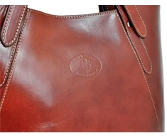 Vera Pelle damska shopperbag duża skóra naturalna torebka na ramię