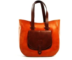 Vera Pelle Torebka na ramię skóra naturalna duża damska shopperbag