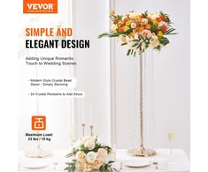 VEVOR 4 vnt. 90 cm aukščio krištolinis vestuvių stovas