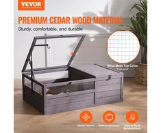 VEVOR Medinė vėžlio ferma su dviem kambariais