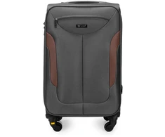 Kelioninis Solier Luggage Vidutinio dydžio tvirtas lagaminas M Solier STL1316 juodas-red