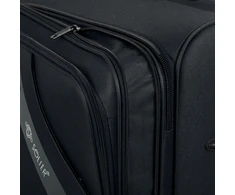 Kelioninis Solier Luggage Vidutinis lagaminas M 23 Solier SOFTFLEX STL2240 - juodas ir rudas