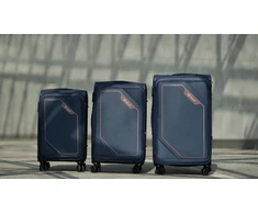 Kelioninis Solier Luggage Vidutinis lagaminas M 23 Solier SOFTFLEX STL2240 - juodas ir raudona
