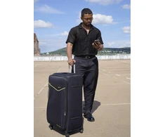 Kelioninis Solier Luggage Vidutinis lengvas lagaminas M Solier STL1651 - Juodas/raudonas