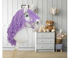 Vienaragis ant lazdos su violetine karčiais ir sidabriniu ragu Hobby Horse