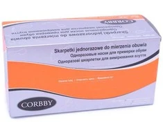 Vienkartinės batų matavimo kojinės 120 vienetų Corbby