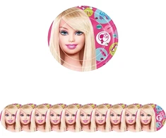 Vienkartinės lėkštutės Barbie 23cm, 10 vnt.