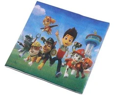 Vienkartinės popierinės servetėlės „Paw Patrol” 20 vnt.