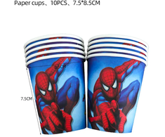 Vienkartiniai puodeliai „Žmogus voras” (Spiderman) 10 vnt.