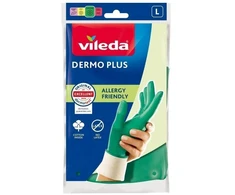 Vileda Dermo Plus ‘L’ Gloves Žalias Cotton, Nitrile