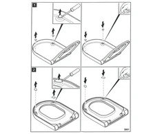 Villeroy &amp; Boch tualeto sėdynių buferių rinkinys 50x174mm