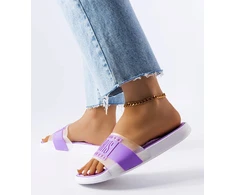 Violetinė guminės šlepetės