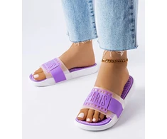 Violetinė guminės šlepetės