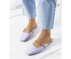 Violetinės elegantiškos Baras šlepetės
