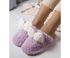 Violetinės minkštos šlepetės Rabit