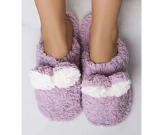 Violetinės minkštos šlepetės Rabit