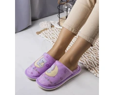 Violetinės minkštos šlepetės Vaivorykštinis mėnulis