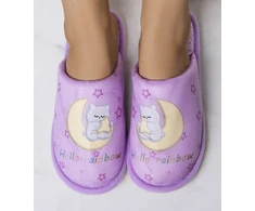 Violetinės minkštos šlepetės Vaivorykštinis mėnulis