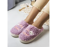 Violetinės minkštos šlepetės Why Bear