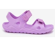 Violetinės spalvos patogios putų basutės vaikams