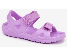 Violetinės spalvos patogios putų basutės vaikams