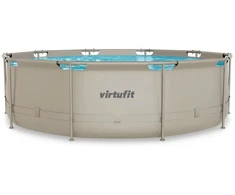 VIRTUFIT apvalus baseinas 366 cm su filtravimo siurbliu, smėlio spalvos