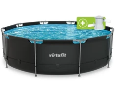 VIRTUFIT APVALUS BASEINAS 366 CM SU FILTRO SIURBLIU