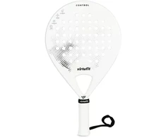 VIRTUFIT PADELIO KONTROLĖS RAKETĖ - BALTA IR JUODA