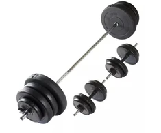 VIRTUFIT REGULIUOJAMAS SVAROMENŲ KOMPLEKTAS - 60,5 KG - Juodas