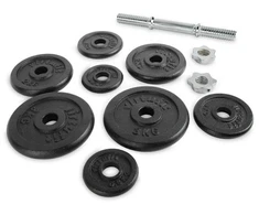 VIRTUFIT REGULIUOJAMŲ PRO HANTELIŲ RINKINYS - ŠTANGOS RINKINYS - KETAUS - 1 X 15 KG